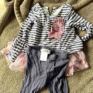 Pippa and Julie 18 m two piece flower legging set